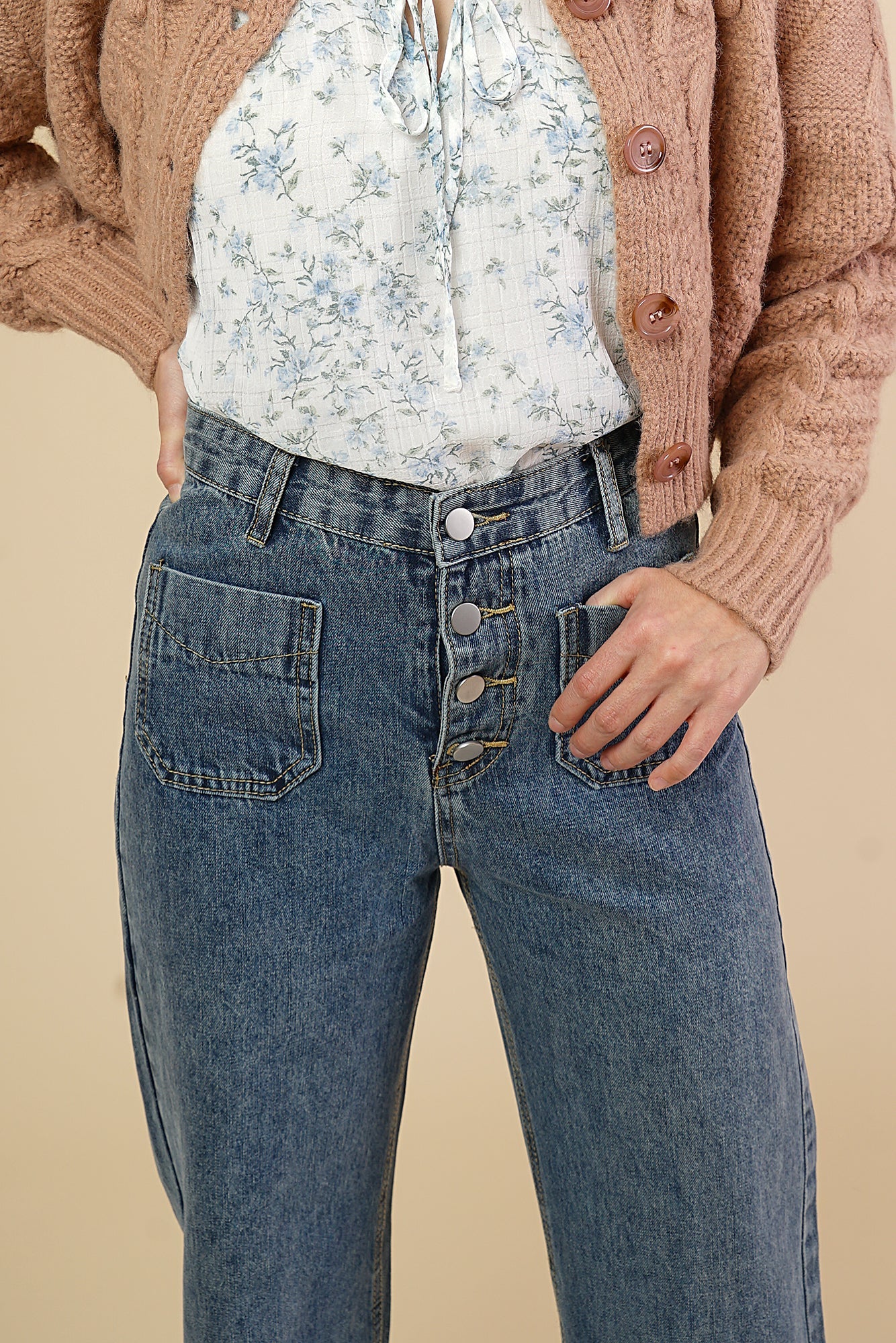 Shoppe Flora - Ava High Waisted Jeans